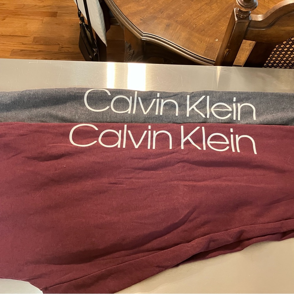 Calvin Klein Charcoal and Maroon jogger pants
